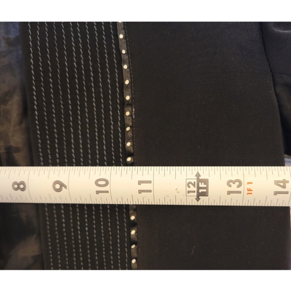 Women's Beautiful Evening Blazer Jacket Size XS Black Beaded Embroidered Pokadot - Picture 12 of 13